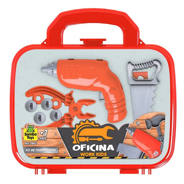 Maletinha de Ferramentas Samba Toys Oficina Work Kids 1 unidade