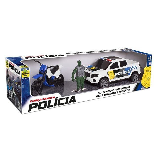 Brinquedo Samba Toys Força Tarefa Polícia 3 peças