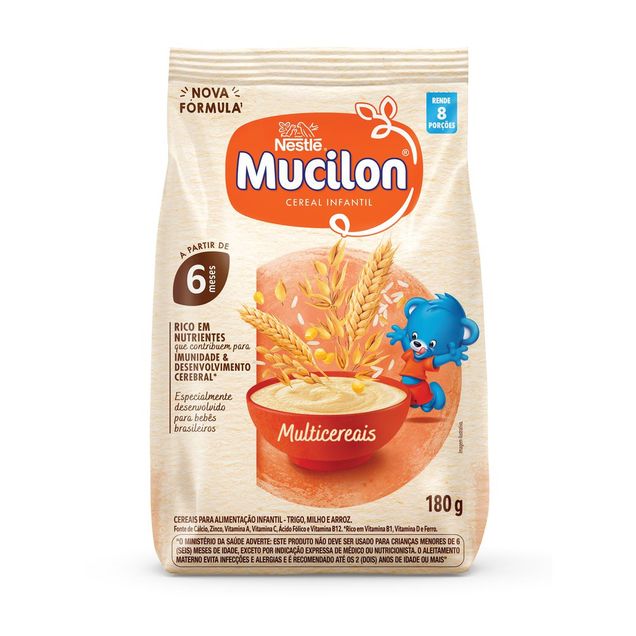 Cereal Infantil Mucilon Nestlé Multicereais 180g