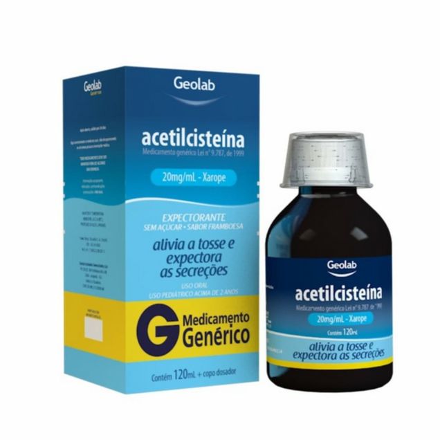 Acetilcisteína Xarope Infantil 20mg/ml Geolab 120ml