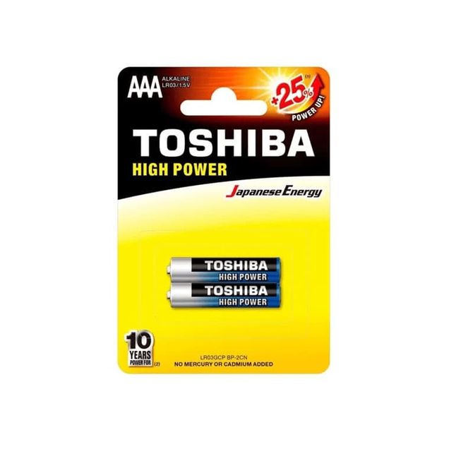 Pilha Toshiba Alcalina AAA 1,5V 2 Unidades