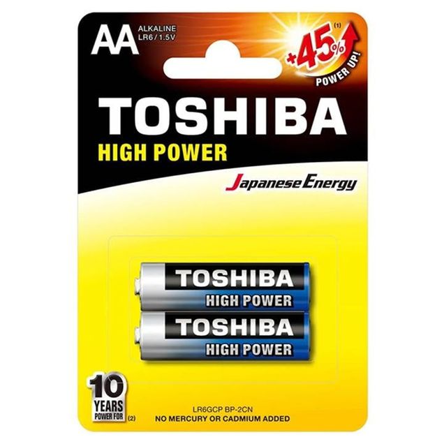 Pilha Alcalina AA Toshiba Lr6gcp, Blister com 2 Unidades — foto 2