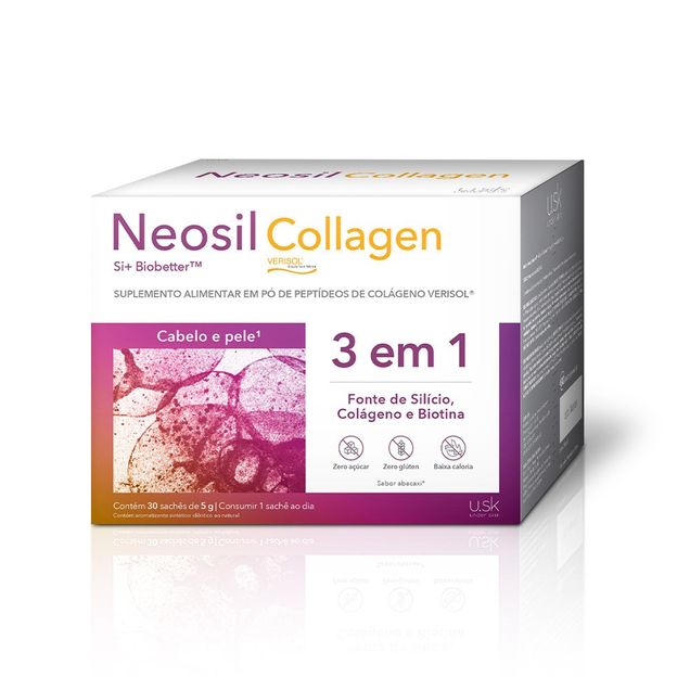 Neosil Collagen Suplemento Alimentar Para Cabelos, Unhas E Pele Neosil Collagen 30 Sachês
