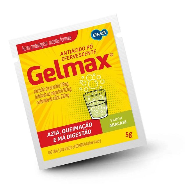 Gelmax Antiácido Efervescente 5g Ems 1 Sachê