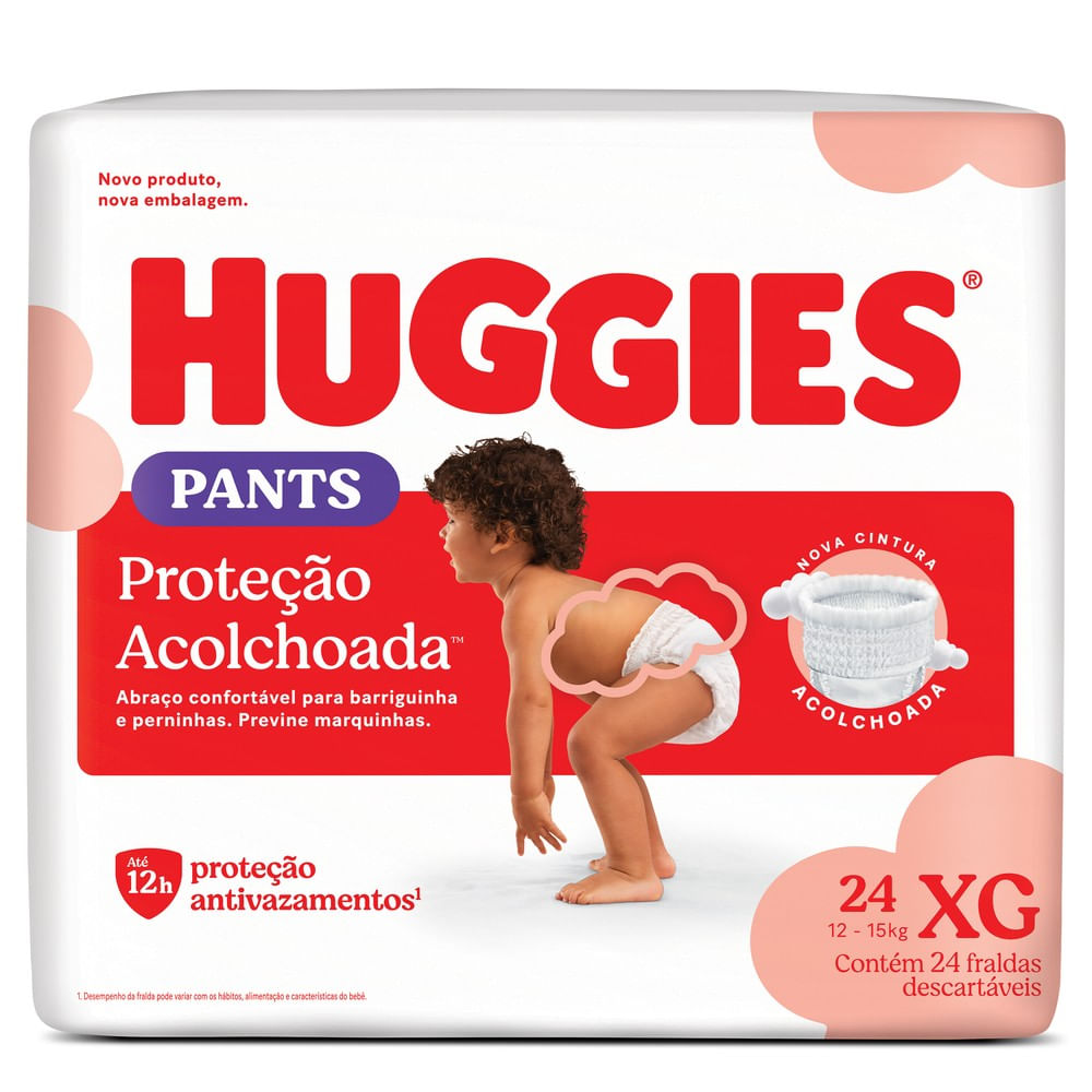 Fralda Huggies Proteção Acolchoada XG 24 Unidades