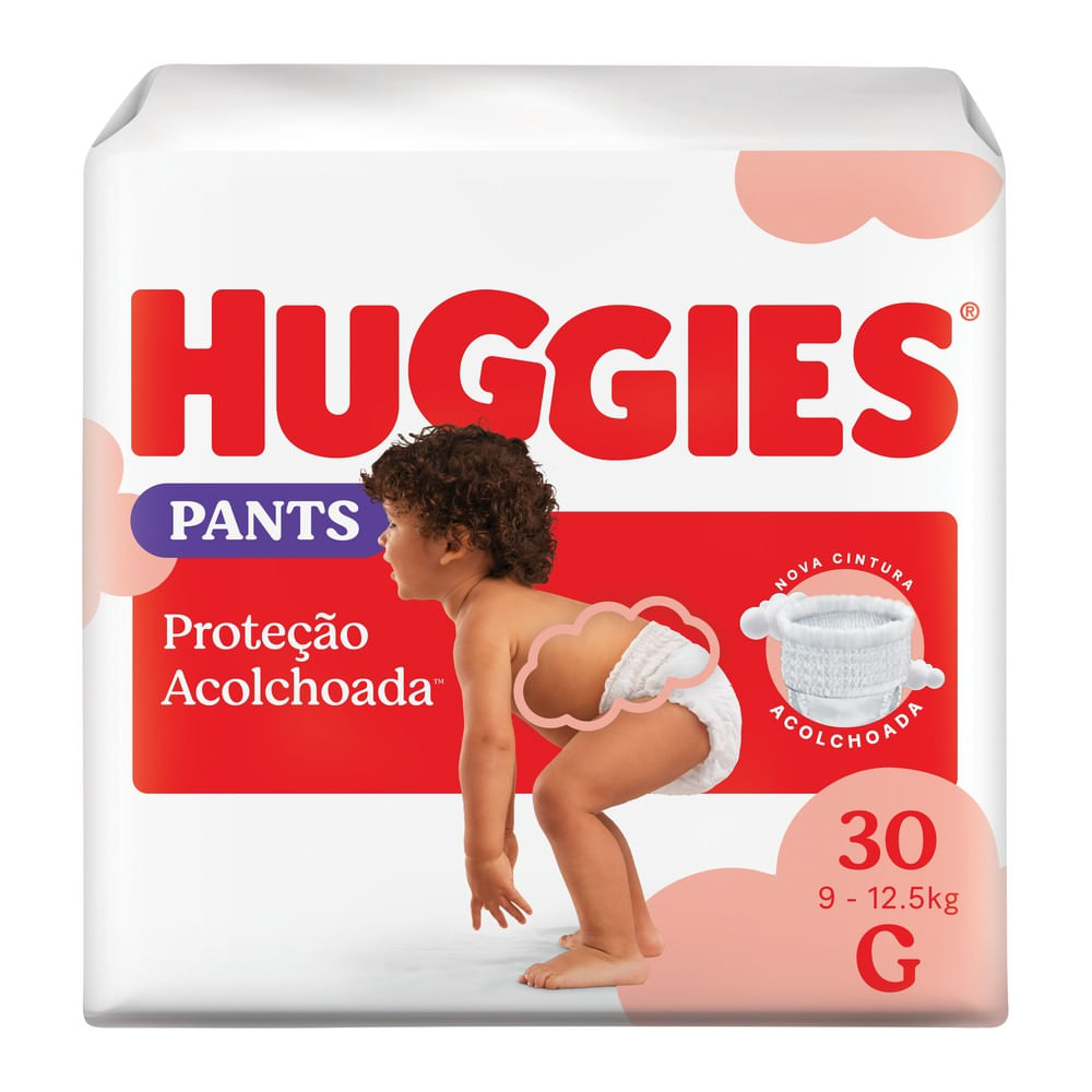 Fralda Huggies Proteção Acolchoada Pants G 30 Unidades