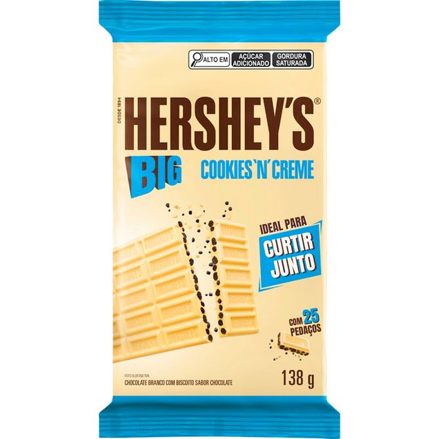Barra Chocolate Cookies N' Creme Big 138g 25550 - Hershey's — foto 2