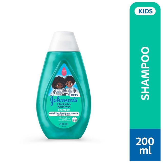 Shampoo Infantil Johnson's Blackinho Poderoso Johnson & Johnson Cabelos Crespos 200ml