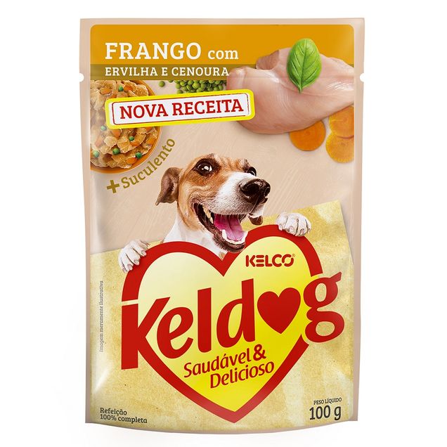 Ração Úmida Keldog Frango com Ervilha e Cenoura 100g