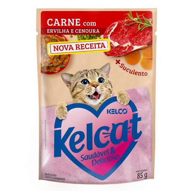 Ração Úmida Keldog Carne com Ervilha e Cenoura 85g