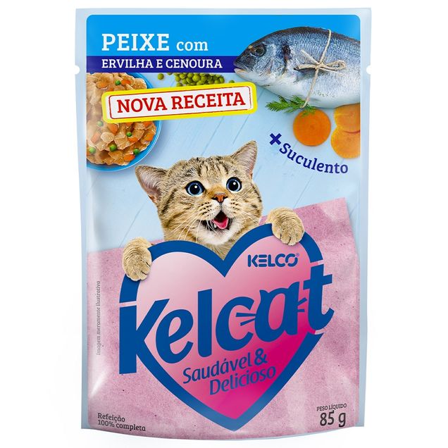 Sachê Ração Úmida Keldog Peixe com Ervilha e Cenoura 85g