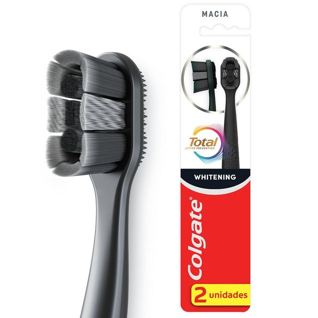 Escova De Dente Colgate Total Whitening Restore Macia 2 Unidades