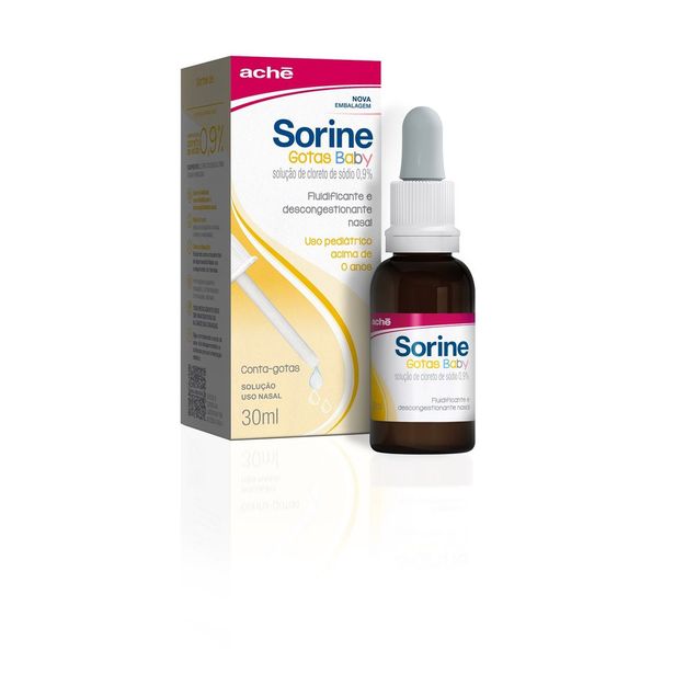 Sorine Infantil Descongestionante Gotas 0,9% Aché-Biosintética 30 ml