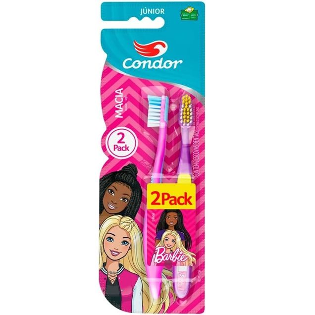 Escova Dental Condor Barbie Ultra Macia 2 Unidades