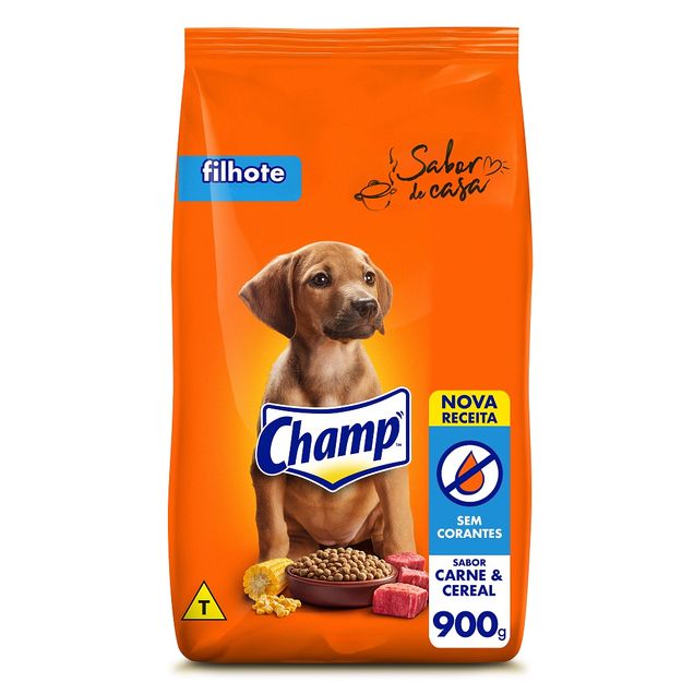 Ração Champ Filhote Carne e Cereal 900g