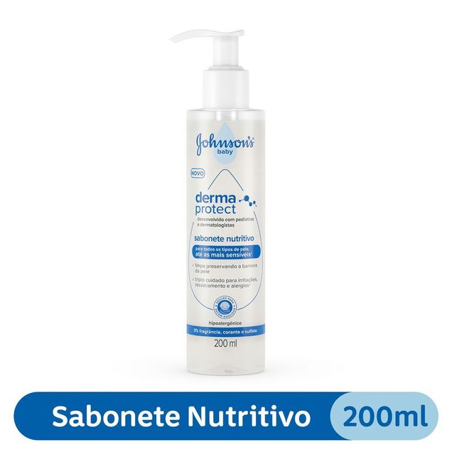Sabonete Líquido Infantil Johnson & Johnson Derma Protect Nutritivo 200ml
