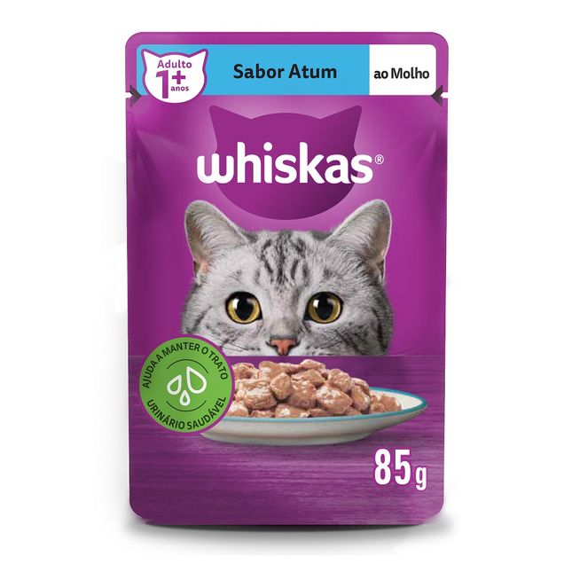 Ração Úmida Whiskas Atum ao Molho 85g