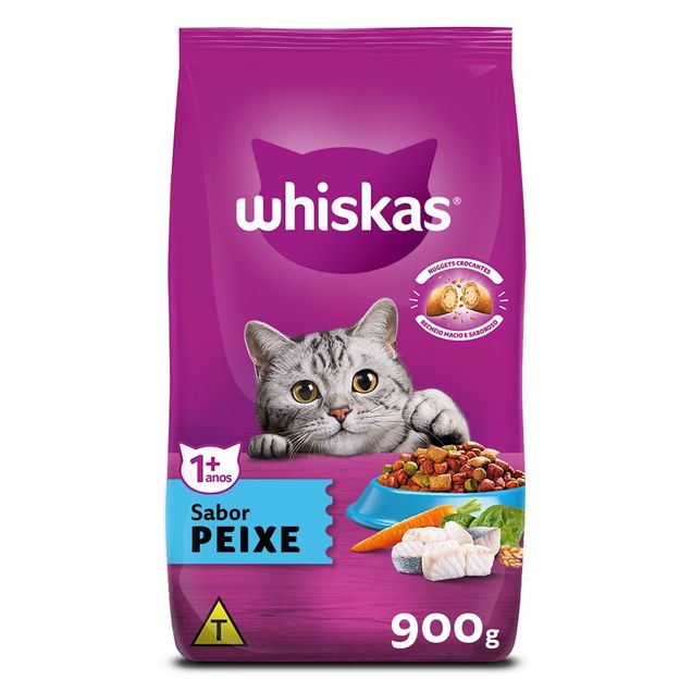 Ração para Gato Whiskas Sabor Peixe 900g