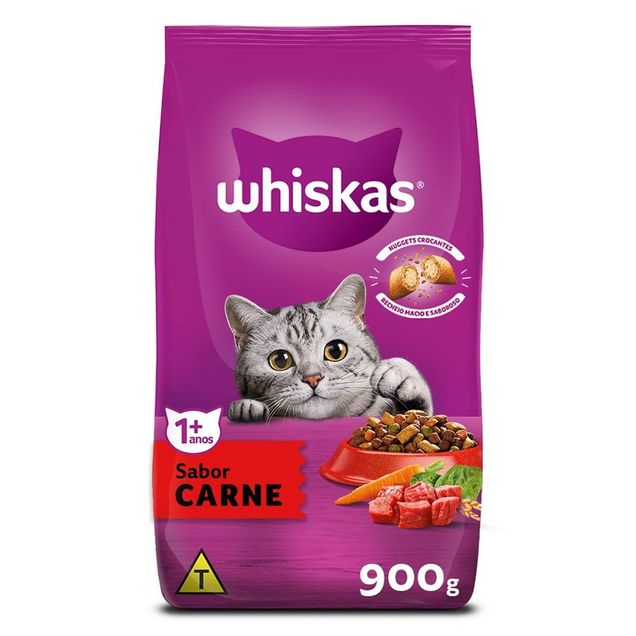 Ração para Gato Whiskas Sabor Carne 900g