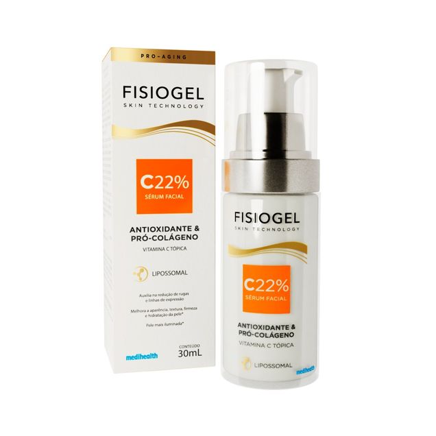 Sérum Facial Anti-idade Megalabs Fisiogel Vitamina C Antioxidante 30ml