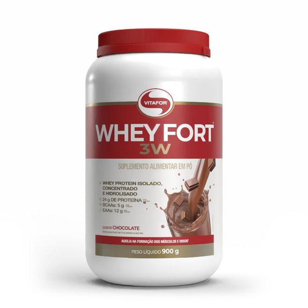 Whey Protein Fort 3W Chocolate Vitafor 900g