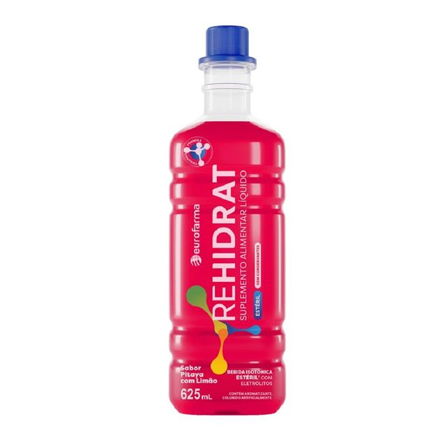 Suplemento Líquido Isotônico Rehidrat Sabor Pitaya Com Limão Eurofarma 625ml — foto 2