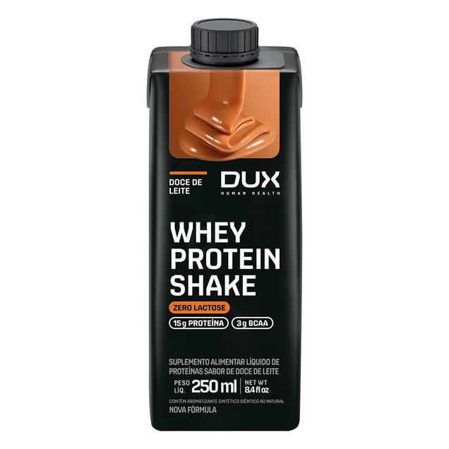 Shake Whey Protein Zero Lactose Doce de Leite 250ml Dux 1 Unidade