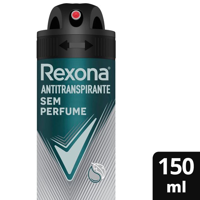 Desodorante Aerosol Sem Perfume Masculino 72h Rexona 150ml
