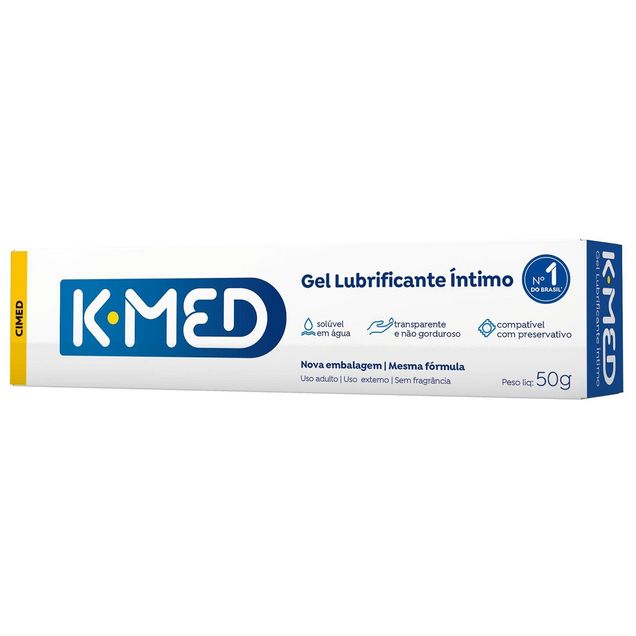 Gel Lubrificante Íntimo Base Água Sem Perfume K-med 50g