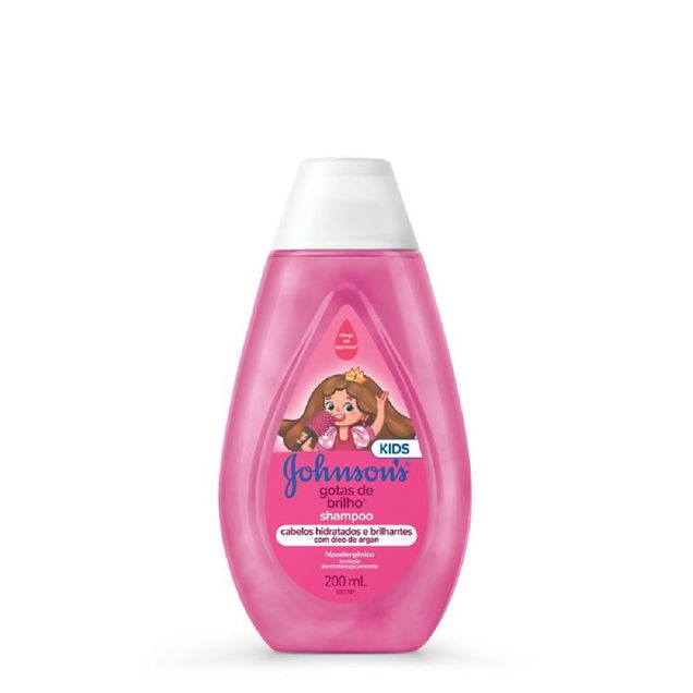 Shampoo Infantil Johnson & Johnson Gotas de Brilho 200ml