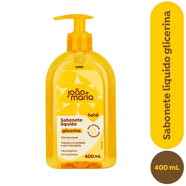 Sabonete Líquido Glicerina João e Maria Bebê Cimed 400ml