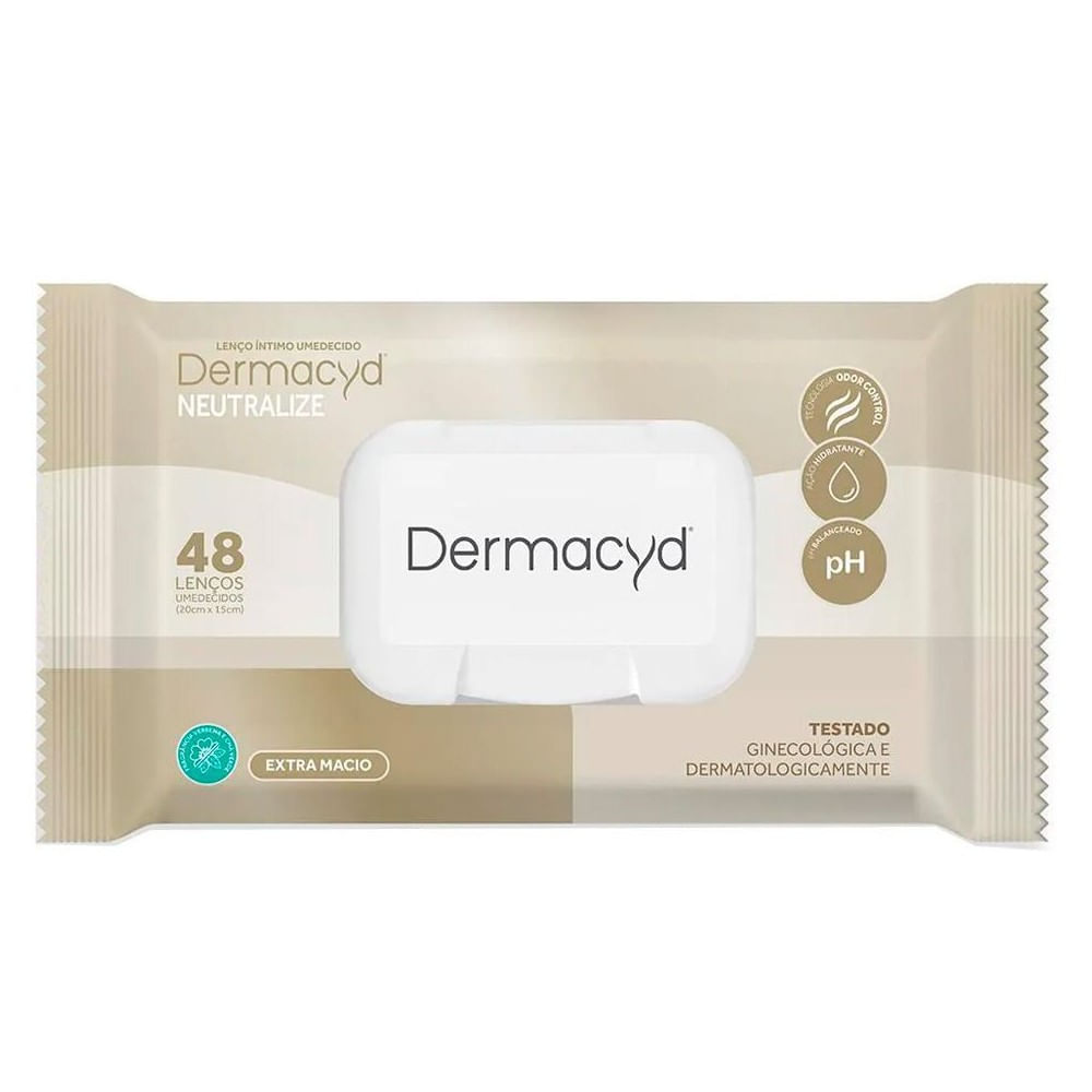 Lenço Umedecido Íntimo Dermacyd Neutralize 48 Unidades