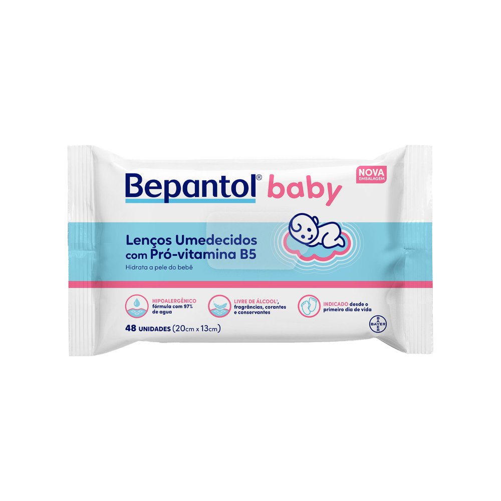 Lenço Umedecido Bepantol Baby 48 unidades