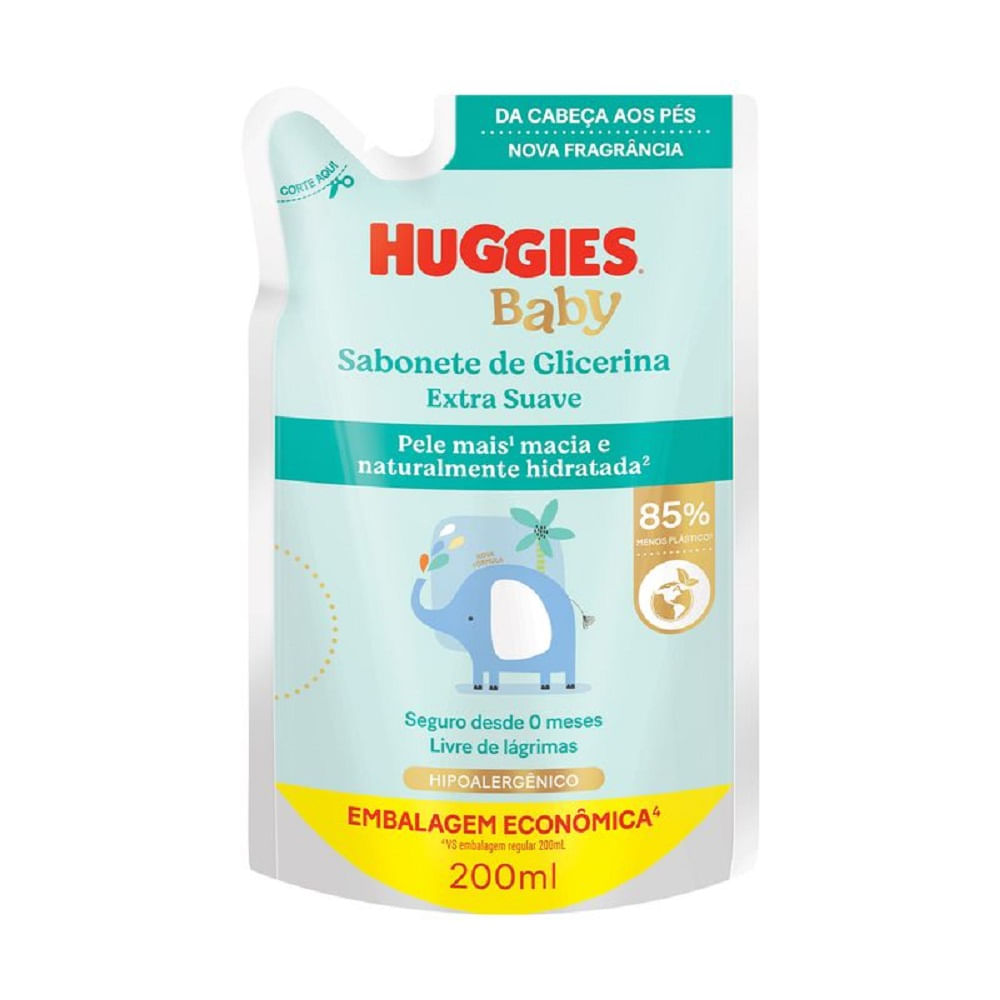 Sabonete Líquido Huggies Extra Suave Refil 200ml