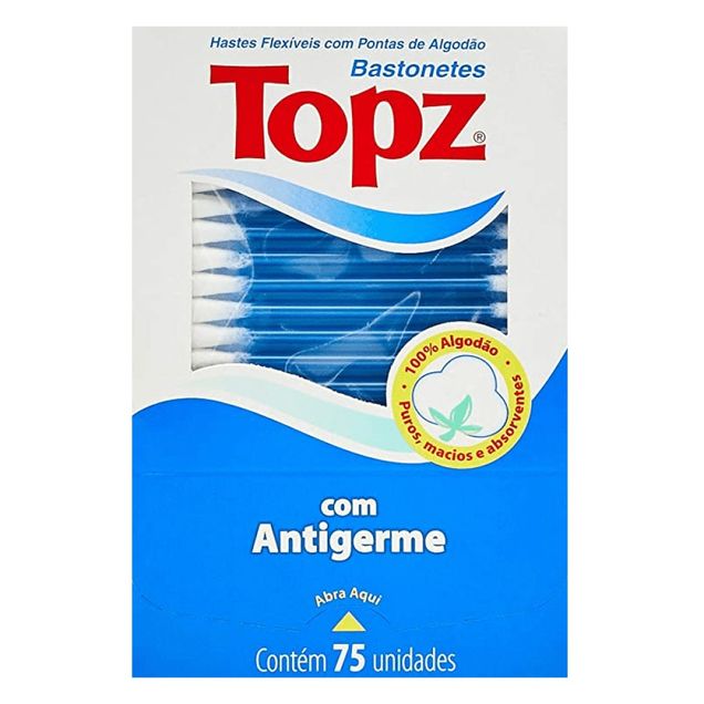Hastes Flexíveis Topz 75 Unidades