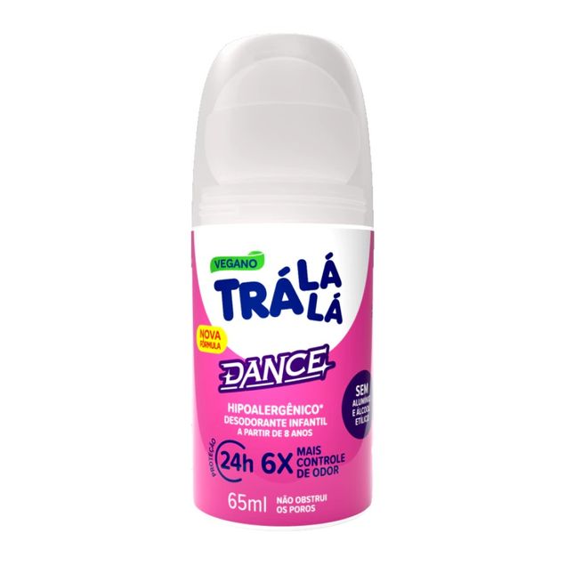 Desodorante Roll-on Infantil Dance 24h TRA LA LA 65ml