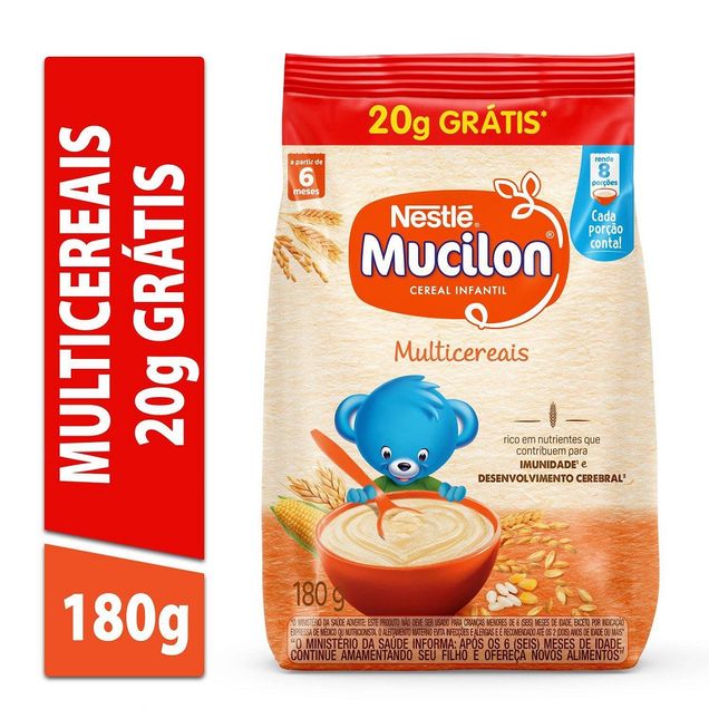 Cereal Infantil Mucilon Nestlé Multicereais 180g