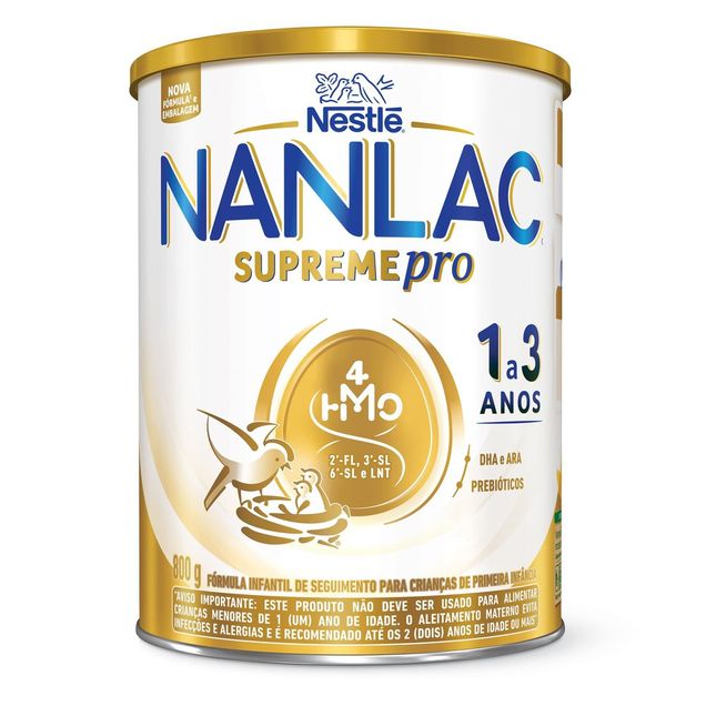 Fórmula Infantil Lactentes Nan Supreme Pro 1 a 3 anos 800g - Fórmula Infantil Nanlac Supreme Pro 1 a 3 anos 800g