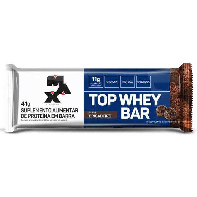 Barra de Proteína Max Titanium Top Whey Brigadeiro 41g
