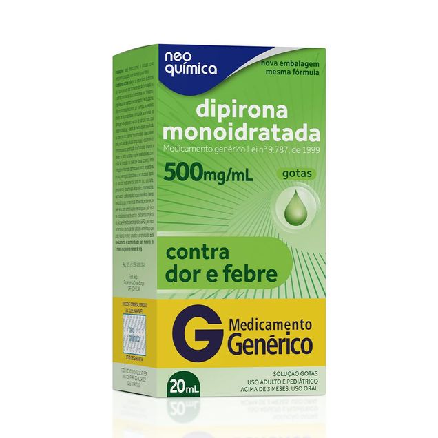 Dipirona 500mg/ml Neo Química Solução Gotas Sabor Abacaxi 20ml — foto 2