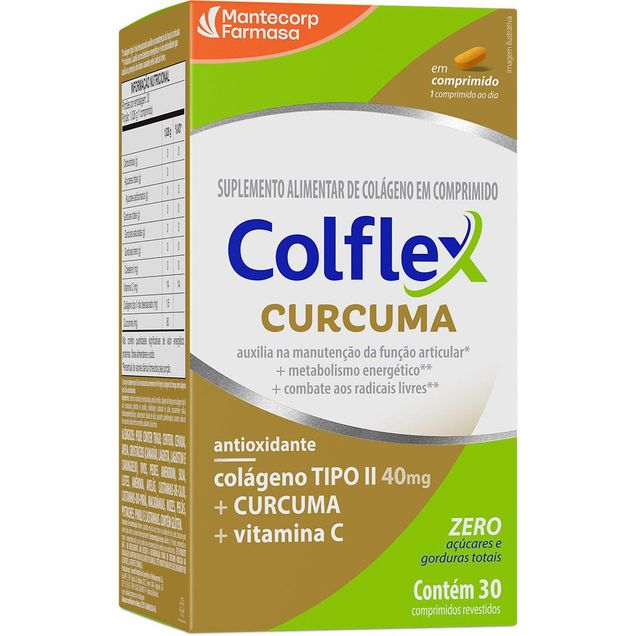 Suplemento Alimentar Colflex Curcuma 30 comprimidos