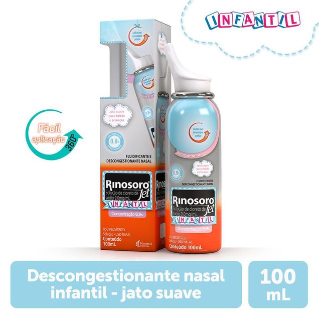 Rinosoro Jet Infantil Spray 0,9% Mantecorp Farmasa 100 ml