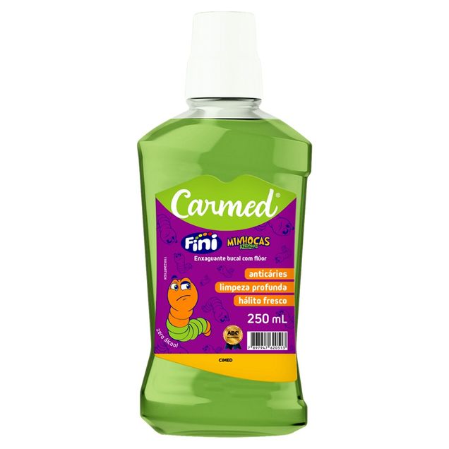 Enxaguante Bucal Carmed Fini Minhocas Azedinhas Sem Álcool Infantil Cimed 250ml