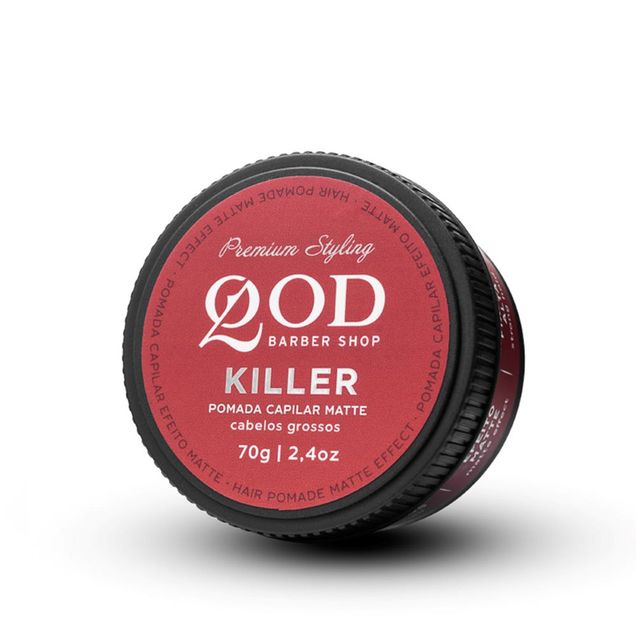 Pomada Capilar QOD Barber Shop Killer Cabelos Grossos Efeito Matte 70g