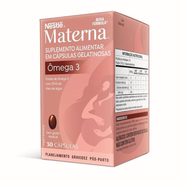 Suplemento Alimentar em Cápsulas Materna Ômega-3 30 Unidades