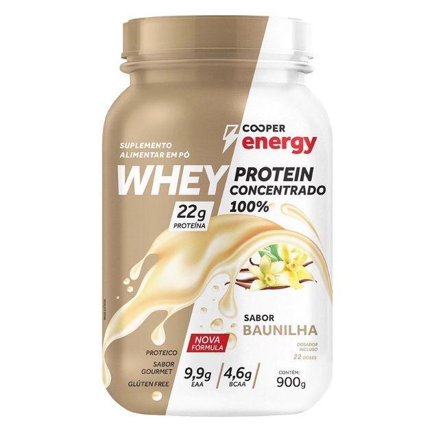 Whey Protein 100% Concentrado Baunilha Cooper Energy 900g