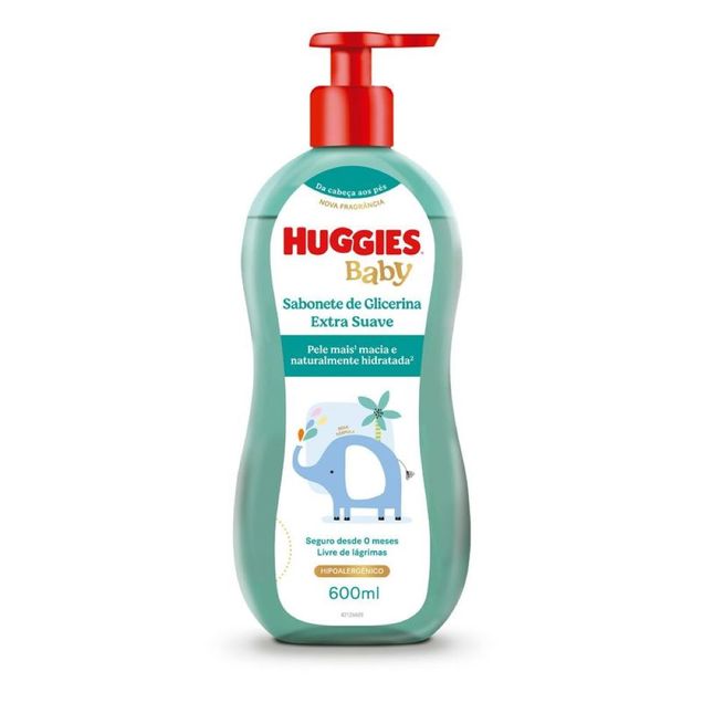 Sabonete Líquido Infantil Huggies Glicerina Extra Suave 600ml