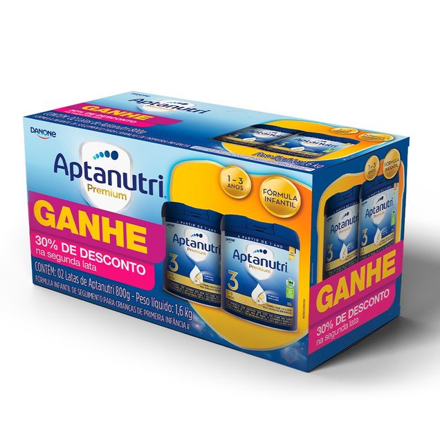 Fórmula Infantil Aptanutri Premium 3 Com 2 Unidades de 800g