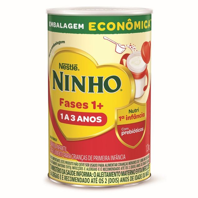 Fórmula Infantil Ninho Fases 1+ 1,2kg 1 a 3 anos