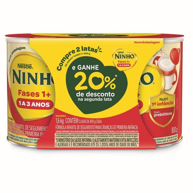 Fórmula Infantil Ninho Fases 1+ 800g